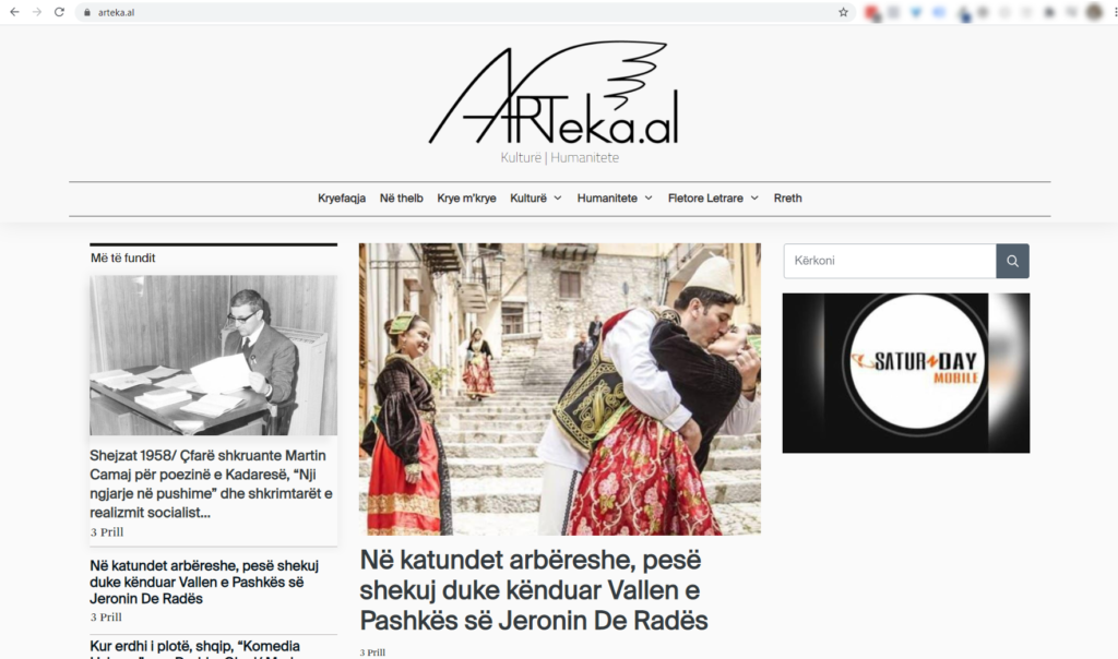 Arteka main page Arteka main page