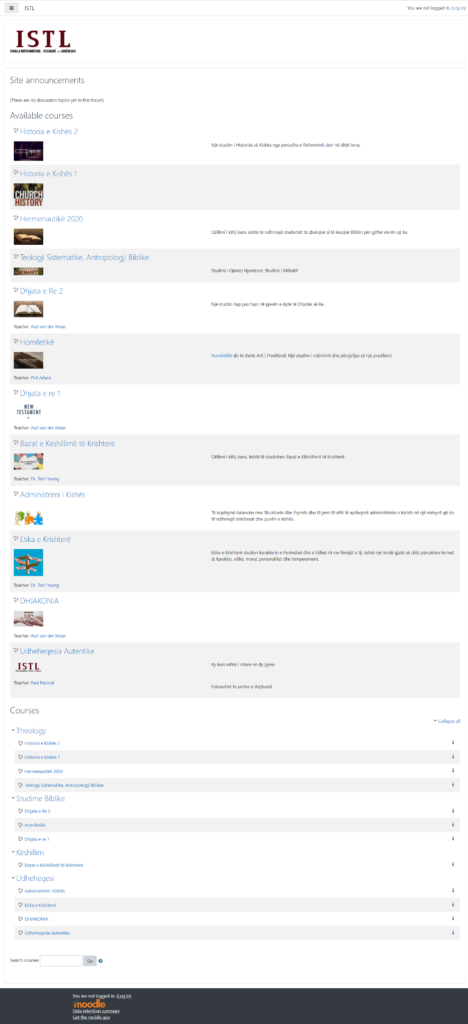 ISTL Albania Moodle page ISTL Albania Moodle page
