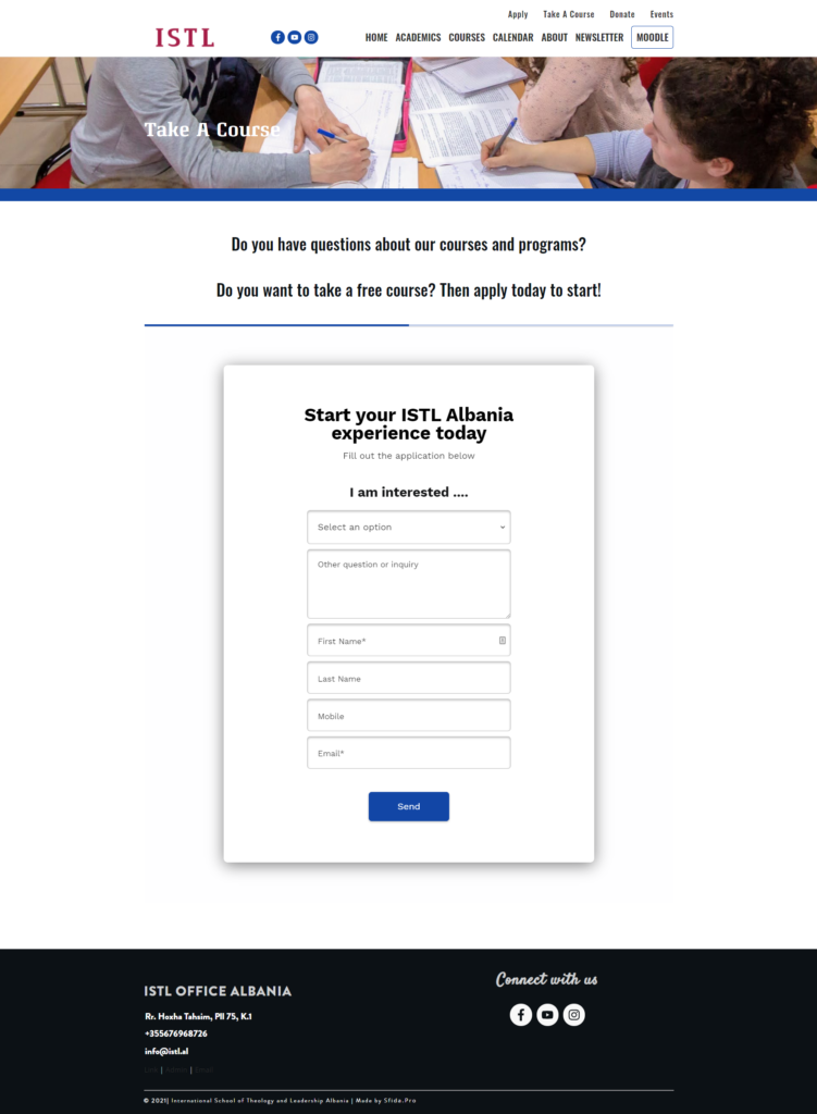 ISTL Albania Take A Course ISTL Albania Take A Course
