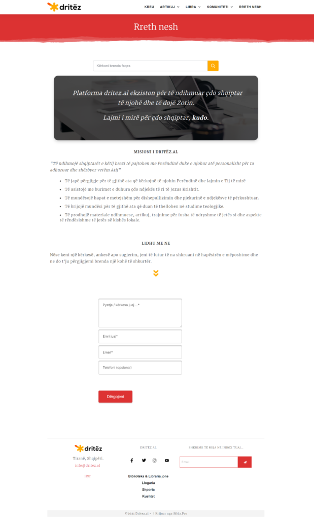 Dritez contact us page Dritez contact us page