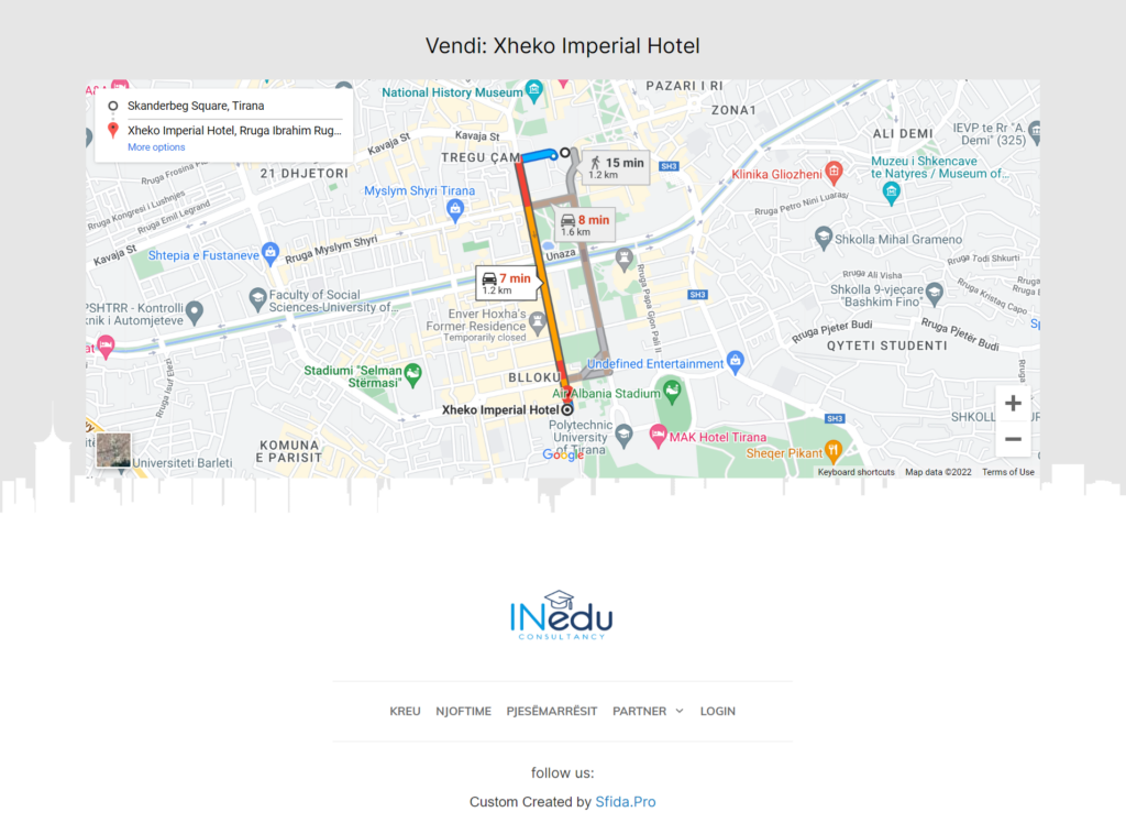 International-Education-Fair-INedu-Fair-Albania (4) Event venue map