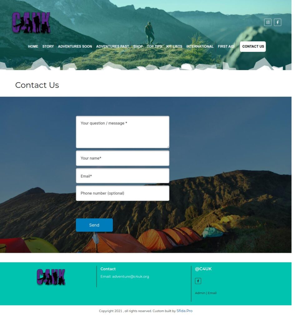 C4UK Contact Us page C4UK Contact Us page